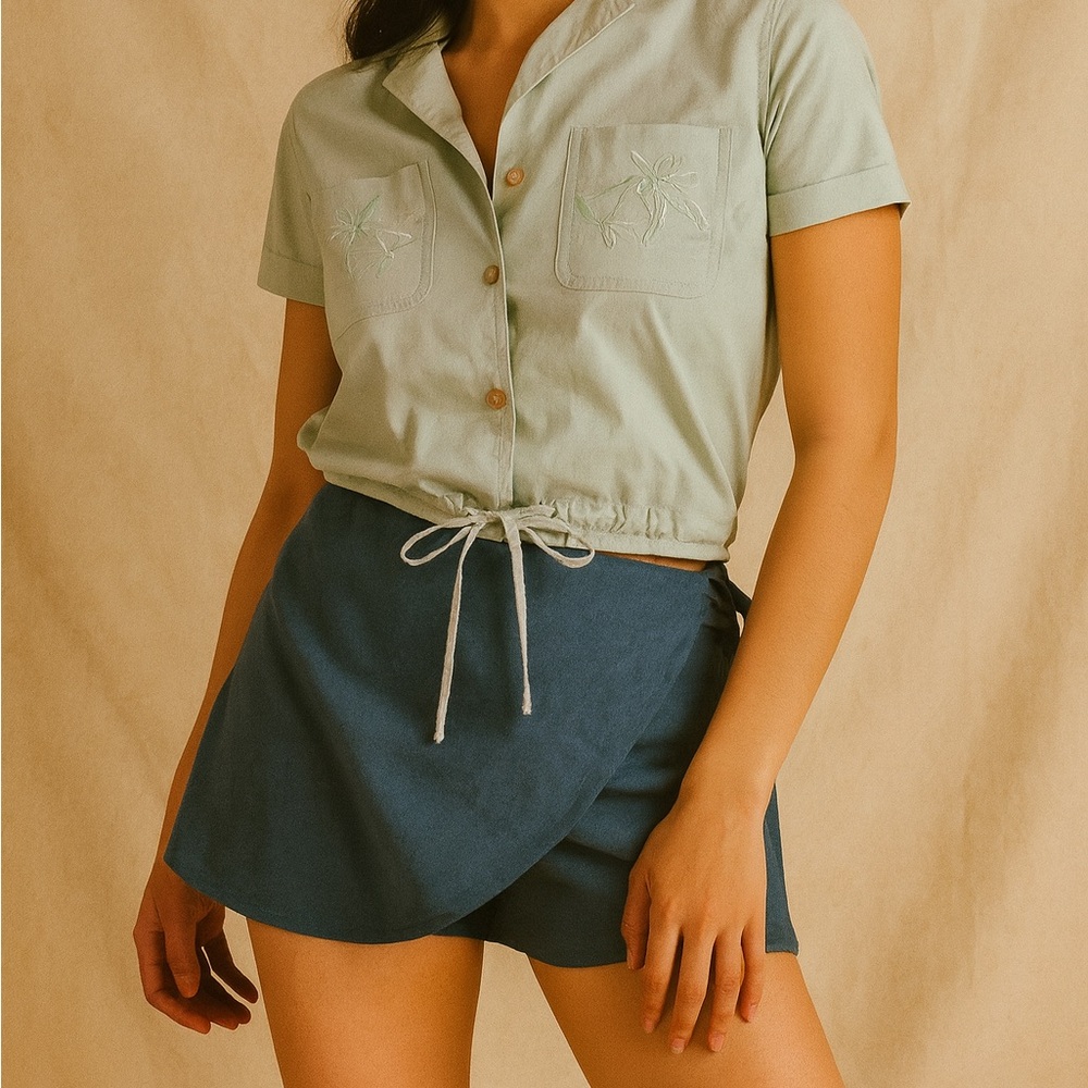 NWT Bayo Teal Blue Kollie Tennis Golf Skort Shorts Size Small